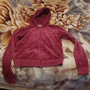 Burgundy Zip-Up Hoodie